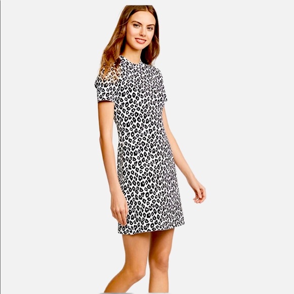 Theory Dresses & Skirts - THEORY LEOPARD PRINT JACQUARD DRESS FIT AND FLARE  NEW WITH TAGS SMALL